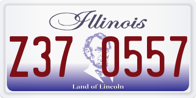 IL license plate Z370557