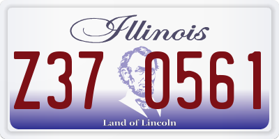IL license plate Z370561