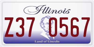IL license plate Z370567