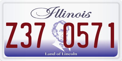 IL license plate Z370571