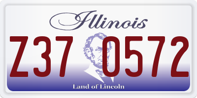 IL license plate Z370572