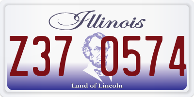 IL license plate Z370574