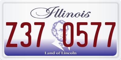 IL license plate Z370577