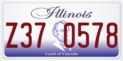 IL license plate Z370578