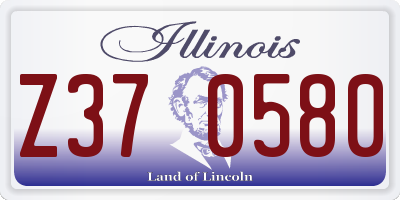 IL license plate Z370580