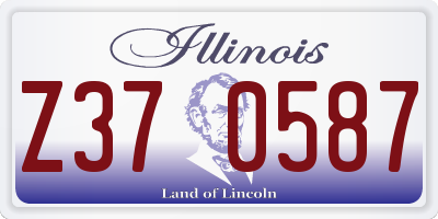 IL license plate Z370587