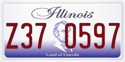 IL license plate Z370597
