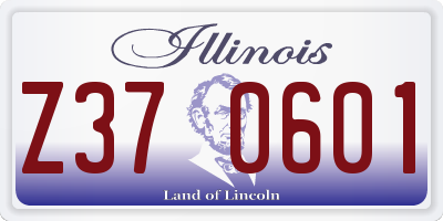 IL license plate Z370601