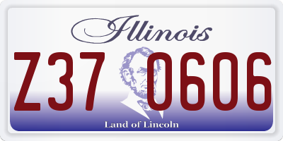 IL license plate Z370606