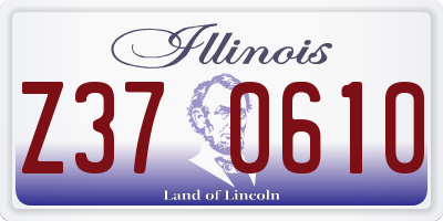 IL license plate Z370610