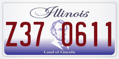 IL license plate Z370611