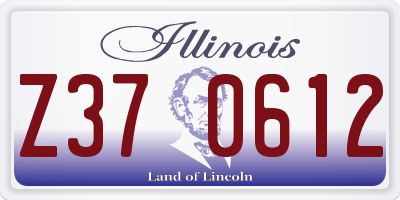IL license plate Z370612
