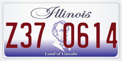 IL license plate Z370614