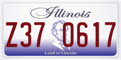 IL license plate Z370617