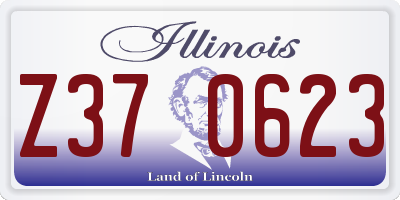 IL license plate Z370623