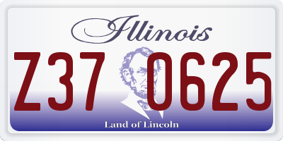 IL license plate Z370625