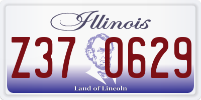 IL license plate Z370629