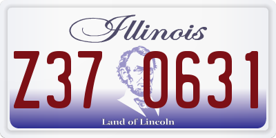 IL license plate Z370631