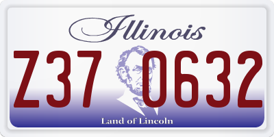 IL license plate Z370632