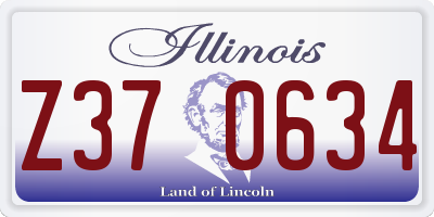 IL license plate Z370634