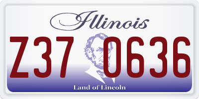 IL license plate Z370636