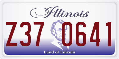 IL license plate Z370641
