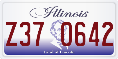 IL license plate Z370642