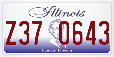 IL license plate Z370643