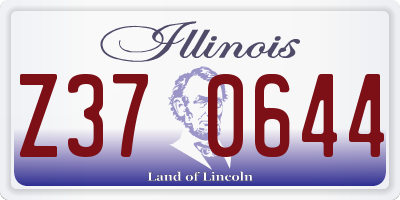 IL license plate Z370644