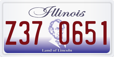 IL license plate Z370651