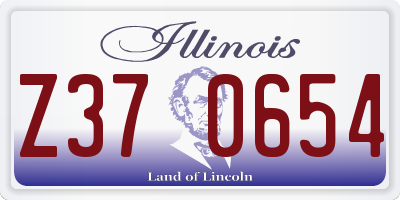 IL license plate Z370654