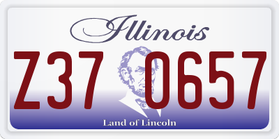 IL license plate Z370657