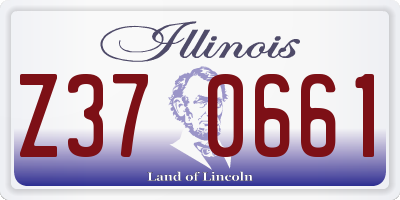 IL license plate Z370661