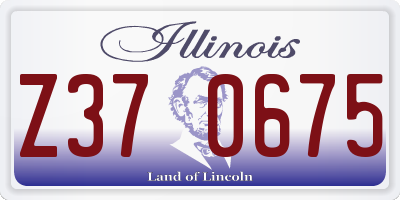 IL license plate Z370675