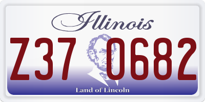 IL license plate Z370682