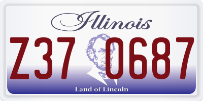 IL license plate Z370687