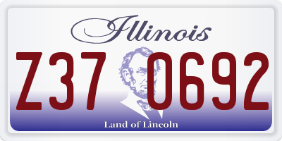 IL license plate Z370692
