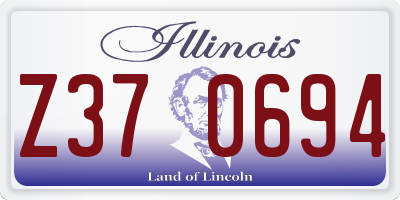 IL license plate Z370694