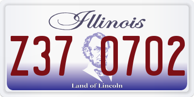 IL license plate Z370702
