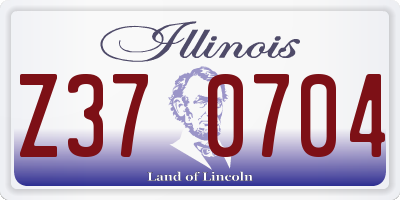 IL license plate Z370704