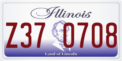 IL license plate Z370708