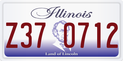 IL license plate Z370712