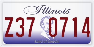 IL license plate Z370714