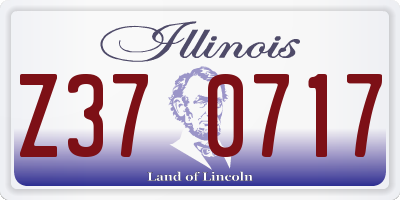 IL license plate Z370717