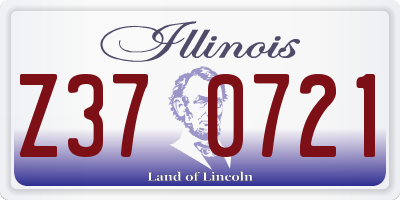 IL license plate Z370721