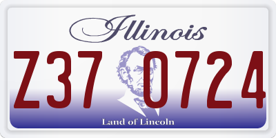 IL license plate Z370724