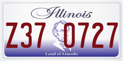 IL license plate Z370727