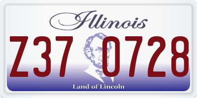 IL license plate Z370728
