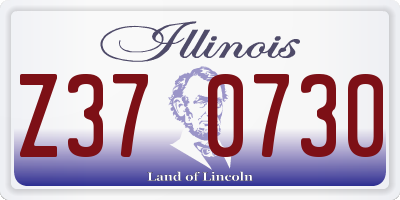 IL license plate Z370730