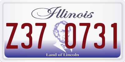 IL license plate Z370731